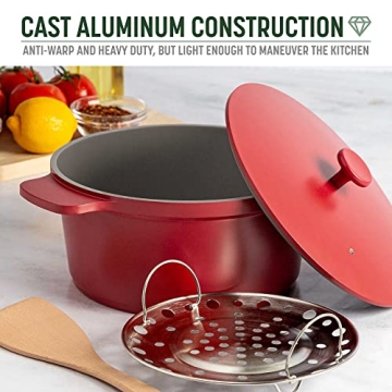 Goodful 4.7-Quart Nonstick Dutch Oven in Crimson Red