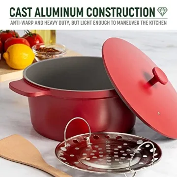 Goodful 4.7-Quart Nonstick Dutch Oven in Crimson Red