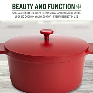 Goodful 4.7-Quart Nonstick Dutch Oven in Crimson Red