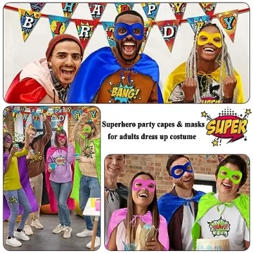 D.Q.Z Superhero Capes for Men Women - Costume Party Gear