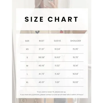 TIQOJE Women's Casual Dressy Cardigan Sweaters Half Sleeve Open Front Button Down knit Cherry Cardigans(Beige-S)