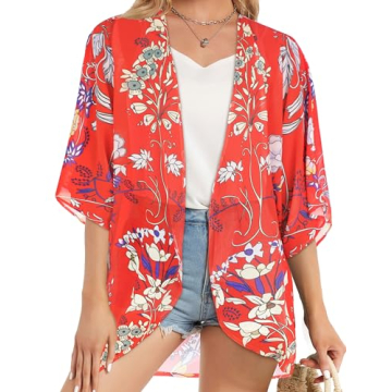 Chic Summer Kimono Cardigan Lightweight Cover-Up Tops
