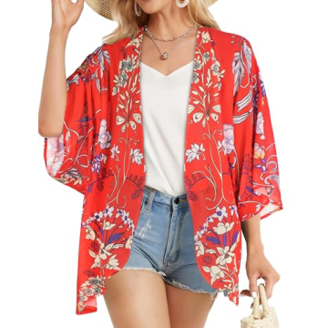 Chic Summer Kimono Cardigan Lightweight Cover-Up Tops