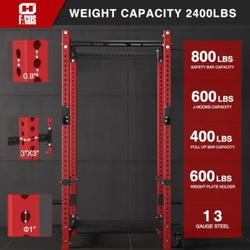 FAGUS H 3x3 Power Cage - High Capacity Home Gym Rack