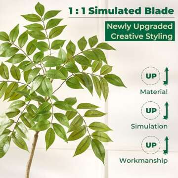 FloraFairy 6.5FT Artificial Sumac Tree for Indoor Decor