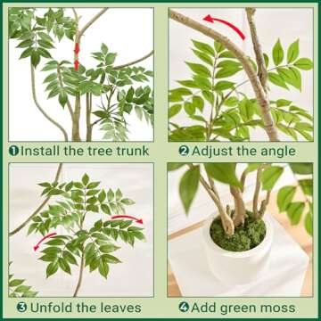 FloraFairy 6.5FT Artificial Sumac Tree for Indoor Decor