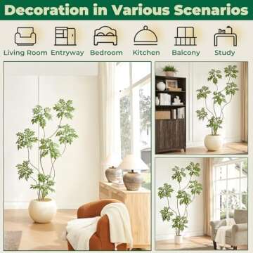 FloraFairy 6.5FT Artificial Sumac Tree for Indoor Decor