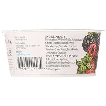 siggi's® Icelandic Strained Whole Milk Yogurt, Mixed Berry, 4.4 oz. Single Serve Cup – Thick, Protein-Rich Yogurt Snack