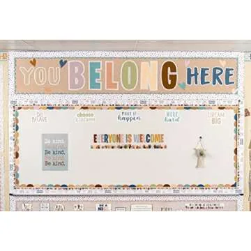 Teacher Created Resources Everyone is Welcome Painted Dots Straight Rolled Border Trim (TCR8912)