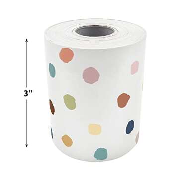 Teacher Created Resources Everyone is Welcome Painted Dots Straight Rolled Border Trim (TCR8912)