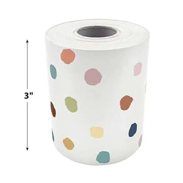 Teacher Created Resources Everyone is Welcome Painted Dots Straight Rolled Border Trim (TCR8912)