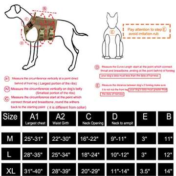 ICEFANG GN5 Tactical Dog Harness for X-Large Sized Dogs,Hook and Loop Panels,Walking Training Work Dog MOLLE Vest with Handle,No Pulling Front Leash Clip (XL :Chest:32"-39", Grey)