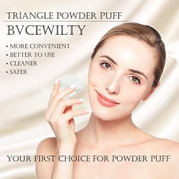 Triangle Powder Puff Set by Bvcewilty - Soft Velour Makeup Applicators