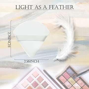 Triangle Makeup Puff Set - 6 Pieces for Flawless Application