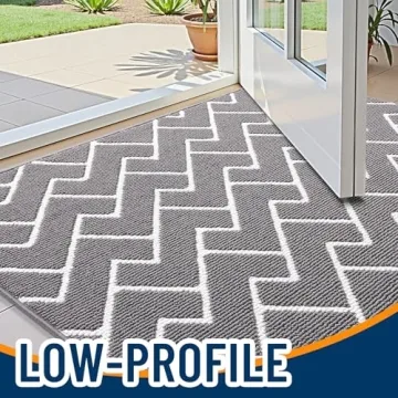 Stylish OLANLY Front Door Mat - Non-Slip & Dirt Resistant