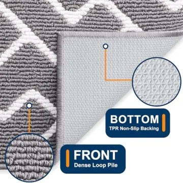 Stylish OLANLY Front Door Mat - Non-Slip & Dirt Resistant