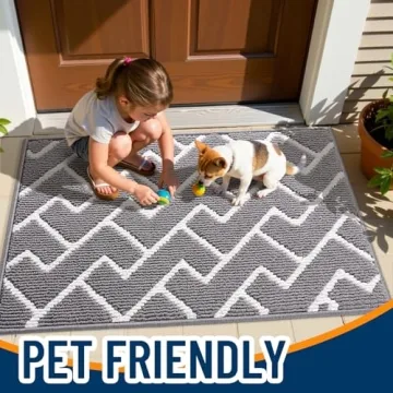 Stylish OLANLY Front Door Mat - Non-Slip & Dirt Resistant