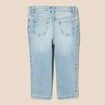 Amazon Essentials x Sofia Grainge Toddler Boys' Straight Fit Jeans, Light Indigo Wash, 2T