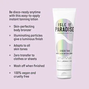 Isle of Paradise Disco Tan Instant Body Bronzer - Illuminating, Skin Perfecting, Wash-Off Bronzer, Vegan and Cruelty Free, 5.07 Fl Oz