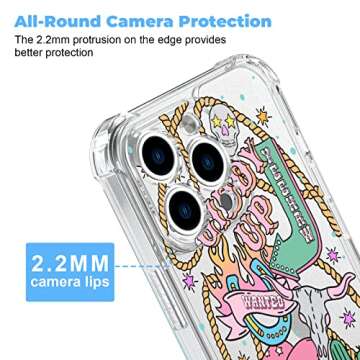 LMA Western Retro Phone 13 Pro Case - Cowgirl Cactus Design, Giddy Up