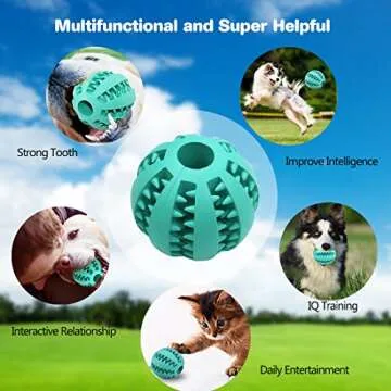 Durable Idepet Dog Toy Ball for Fun & Dental Care