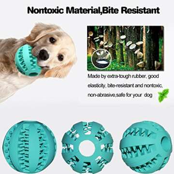 Durable Idepet Dog Toy Ball for Fun & Dental Care