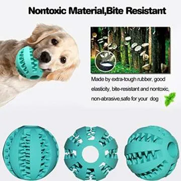 Durable Idepet Dog Toy Ball for Fun & Dental Care