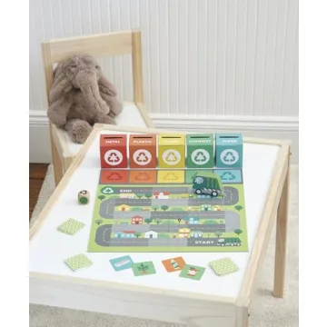 Petit Collage Rush to Recycle Board Game for Kids - Eco-Friendly Fun