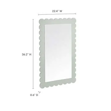 Modway Emmeline Scalloped Rectangle Mirror - Modern Design