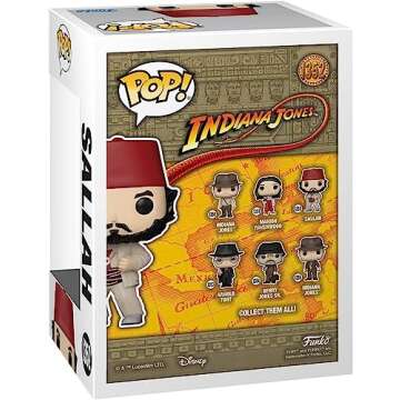 POP Indiana Jones and The Last Crusade - Sallah Funko Vinyl Figure (Bundled with Compatible Box Protector Case), Multicolor, 3.75 inches