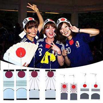 Qwrew Classic Earrings, Japanese Anime Demon Slayer Cosplay Prop Cartoon Alloy Acrylic Comic Earrings Accessories