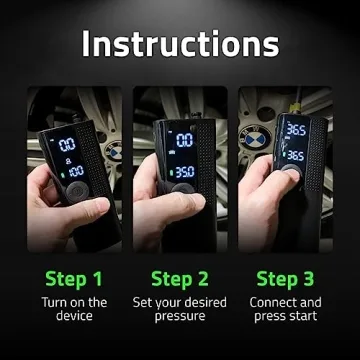 Cordless Tire Inflator & Air Pump for Vehicles