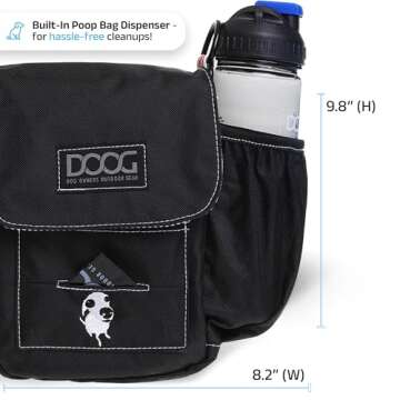 DOOG Shoulder Bag in Black - Perfect for Dog Walks
