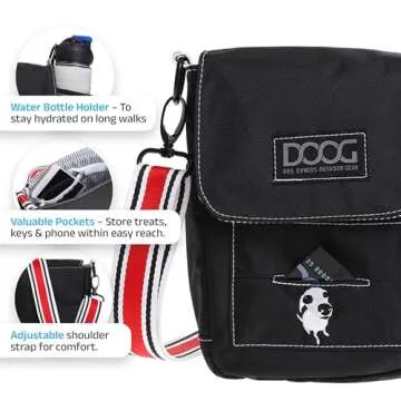 DOOG Shoulder Bag in Black - Perfect for Dog Walks