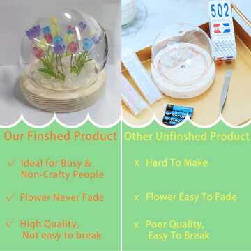 Alicacho Valentines Day Gifts for Her, BirthdayGifts for Women, Tulip Lamp Night Light forBedroom Decor, Flower Night Light Lamp-Color-Mixed