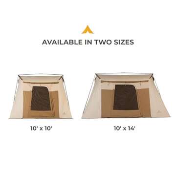 TETON Sports Mesa 10 Canvas Tent; 6 Person Family Camping Tent, Room with a View