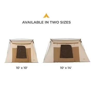 TETON Sports Mesa 10 Canvas Tent; 6 Person Family Camping Tent, Room with a View