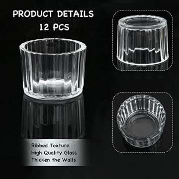 TRIRITE 36pcs Clear Glass Votive Candle Holder, Tea Lights Candle Holders for Votives & Tea Lights&Floating Candles, Candle Holder for Birthday Parties Home Table Decoration(Clear, 36)