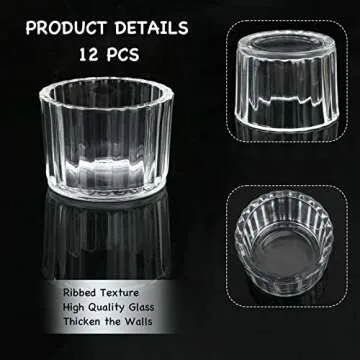 TRIRITE 36pcs Clear Glass Votive Candle Holder, Tea Lights Candle Holders for Votives & Tea Lights&Floating Candles, Candle Holder for Birthday Parties Home Table Decoration(Clear, 36)