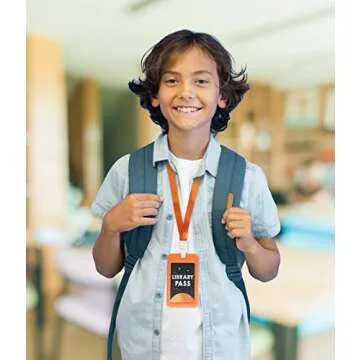 Fun-Plus Hall Pass Lanyards Unbreakable Plastic School Passes Set for Teachers and Classroom Supplies Including Hall Passes of Nurse, Restroom, Library, Office(6 Pack)