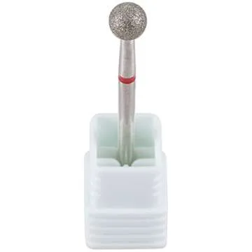 PANA 3/32” Diamond Nail Drill Bit (Fine Grit) - Professional Cuticle Nail Drill Bits for Acrylic Gel Nails Dry Manicure Pedicure Shape Remove Tools (Ball Bit, Style 06)