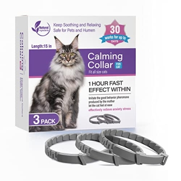 3 Pack Calming Collar for Cats and Kittens Pheromone Collar Efficient Relieve Reduce Anxiety Stress ...
