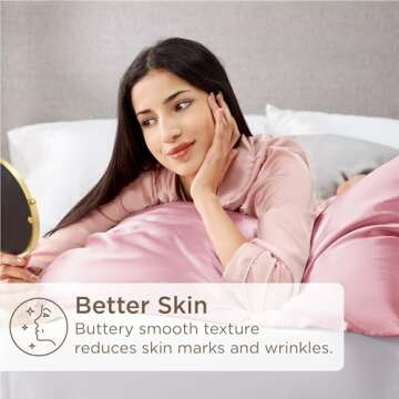 Bedsure King Size Satin Pillowcase Set for Hair and Skin