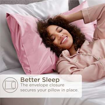 Bedsure King Size Satin Pillowcase Set for Hair and Skin