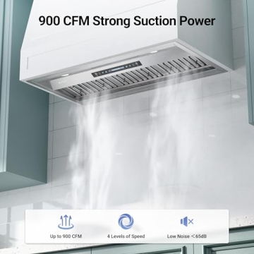 IKTCH 36" Built-in Range Hood with Remote Control