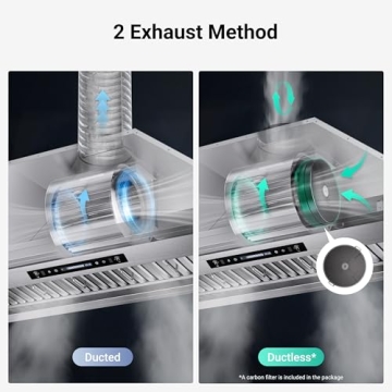 IKTCH 36" Built-in Range Hood with Remote Control