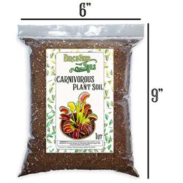 Carnivorous Plant Soil Mix All Natural Perfect for Venus Fly Traps, Pitcher Plants, Butterworts, and Sundews 1 Quart 1-2 Small Plant Size Bag