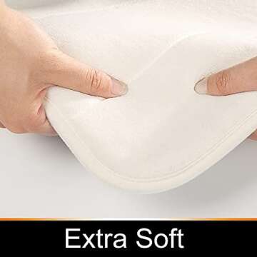 Yimobra Memory Foam Bath Mat Large Size, 31.5 x 19.8, Super Soft Non-Slip Bathroom Rug, Water Absorp...