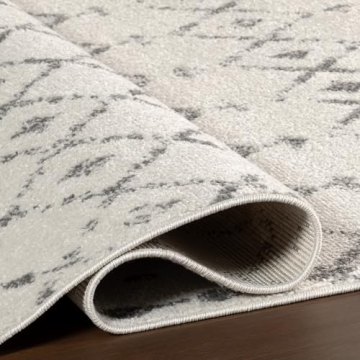 nuLOOM 8x10 Moroccan Blythe Area Rug, Grey, Faded Bohemian Design, Stain Resistant, For Bedroom, Dining Room, Living Room, Hallway, Office, Kitchen, Entryway