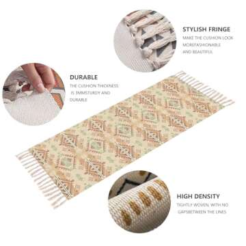 Nuveti Cotton Yoga Mat - Absorbent, Grippy Tight Weave, Ashtanga & Hot Yoga Rug, Helps with Slippery Hands & Feet